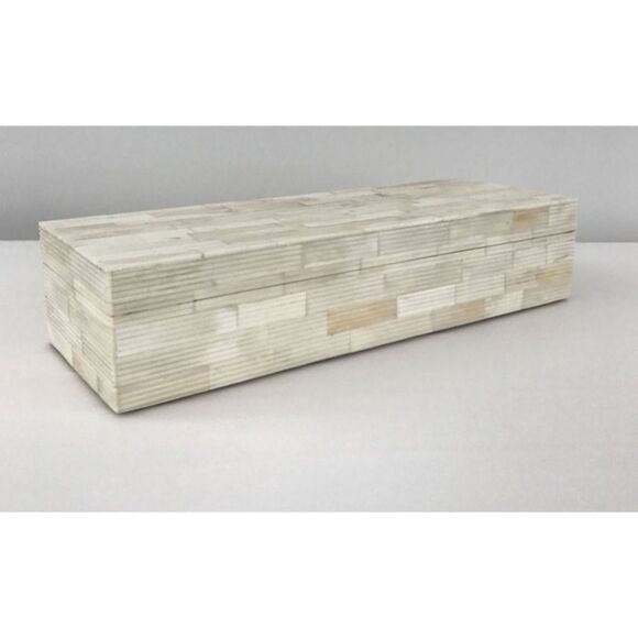 Rare MCM Natural Bone Minimalist Remote Control Box in Snow - Picture 1 of 5